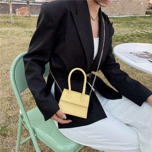 Solid Color Women Crossbody Bag Mini Portable Female Single Shoulder Bags Fashion Design Ladies Small Square Handbags Coin Purse