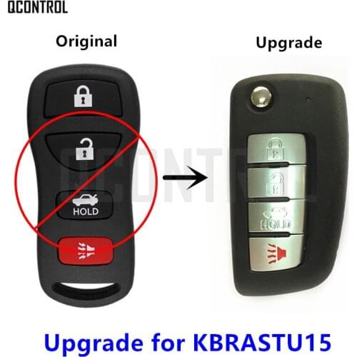 QCONTROL Remote Key Upgraded for Nissan KBRASTU15 Qashqai Sunny Sylphy Tiida X-Trail March Sentra Car Control Alarm Transmitter