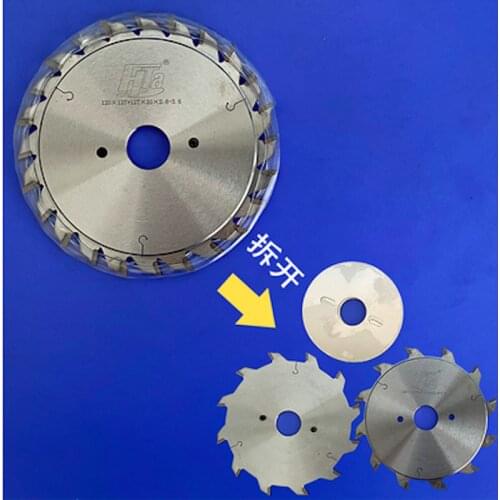 Free shipping of industrial quality 120*2.8-3.6*22/20*12+12Z TCT adjustable scoring blade for scoring Aluminum plate/alunimun