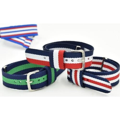 NEW 18mm 20mm Army Sports nato fabric Nylon watchband Buckle belt For Daniel Wellington Band For 007 James bond DW Watch Strap