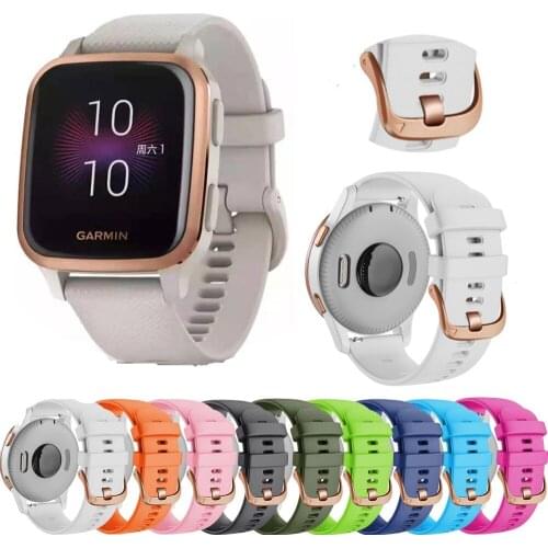 20mm Watch Strap For Garmin Venu SQ/ Vivoactive3 /VenuSQ Silicone Wristband Vivoactive 3 Forerunner 245M 645 Watchband Bracelet