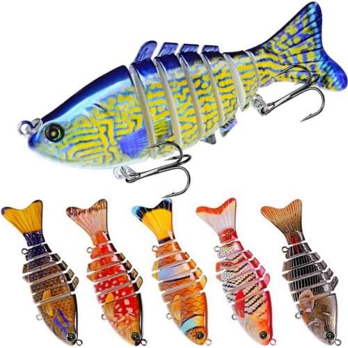 Fishing Lures Multi Jointed Swimbait Lifelike Bait 100mm 15g Topwater Bass Lure Wobblers For Pike Perch Crankbaits Fishing Gear
