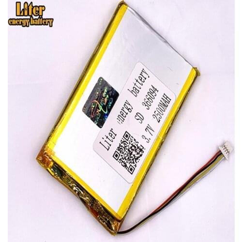 Plug 1.0-4P 366094 356095 2500mah 3.7V Li-ion Polymer Battery Rechargeable For Digital Camera