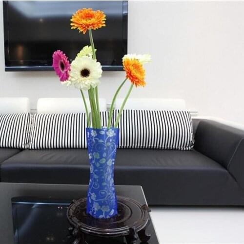 DIY flower MIX Size folding PVC foldable small opp bag eco-friendly vase Free Shipping