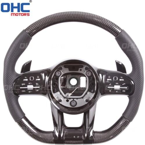 100% Real Carbon Fiber Steering Wheel compatible for MB A45,C43 C63 E63 GT S63 GLE63 GLC63 G63 CLS63 A+M+G