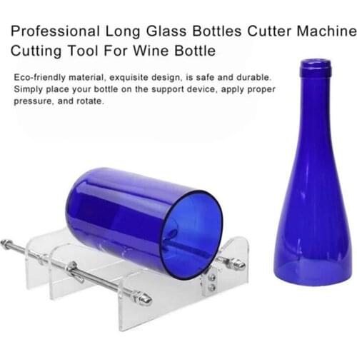 Cross Border 12pcs/lot DIY Stainless Steel Wine Bottle Cutter Machine Acrylic Four In One Long Glass Bottle Cutting Tool HA1603