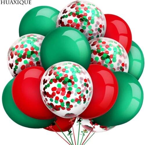 15pcs 12 Inch Christmas Party Decor Sequin Latex Balloon Children Toy Wedding Balloon Merry Christmas Balloons Xmas Party Decor
