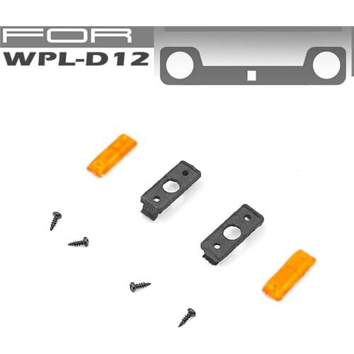 2pcs Side Light Marker Lights Lamp for WPL D12 Pickup RC Truck Car Accessories