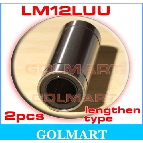 2pcs LM12LUU LM122157UU Long Type Linear Motion Bearing slide Bushing for CNC DIY lang linear lager Kugellager 12mm shaft rail