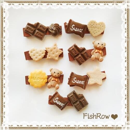7pc/lot lolita biscuit candy sweet hairpin sweet cute soft girl hairpin