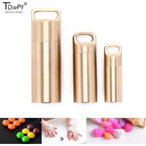 1PCS Keychain Medicine Box Waterproof Aluminum Pill Box Case Bottle Cache Drug Holder Container Health Care