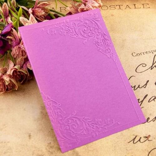 Flowers Corner Plastic Embossing Folder Template DIY Scrapbook Photo Album Card Making Decoration Craft E56C