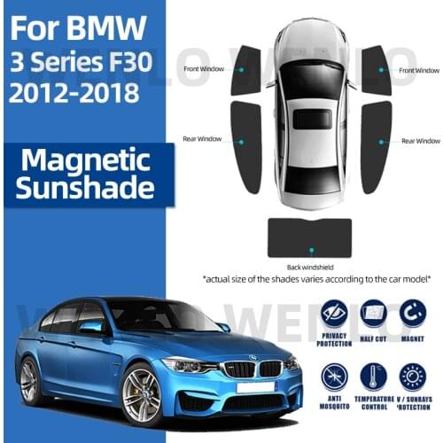 For BMW 3 Series F30 2012-2018 Front Windshield Car Sunshade Side Window Blind Sun Shade Magnet Visor Mesh Curtain Accessories