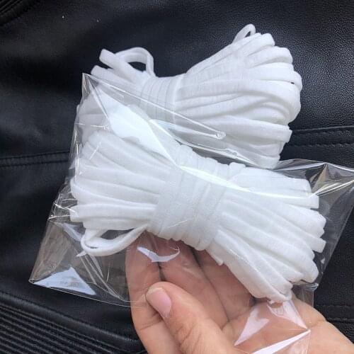 3mm 4mm 5mm Black White Elastic Band goma elastica Rubber Band Elastic Band DIY Clothing Craft elastique couture For mask costur