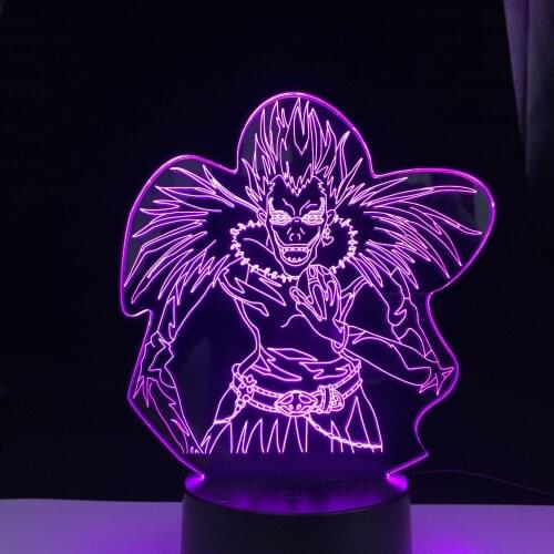 Manga Death Note Ryuk Figure Led Night Light for Anime Room Store Decor Idea Cool Kids Child Bedroom Table Lamp Ryuk