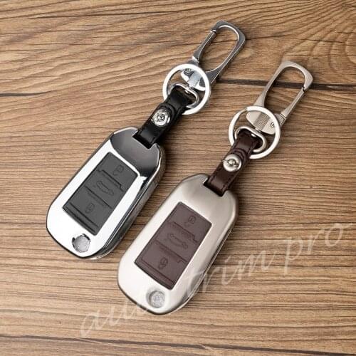 Metal Key Ring Fob Fob Holder Case Bag Cover Fit For Peugeot 2008 301 308 3008 508 3 Buttons