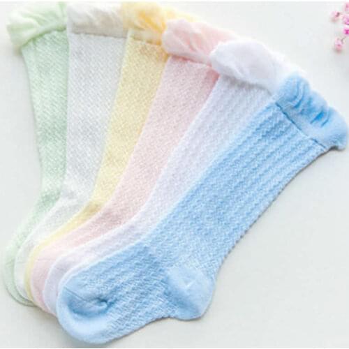 Baby Girl Socks 1-24 Months Toddler Kids Cotton Knee high Mesh Breathable Socks Newborn Infant Baby Girls Socks