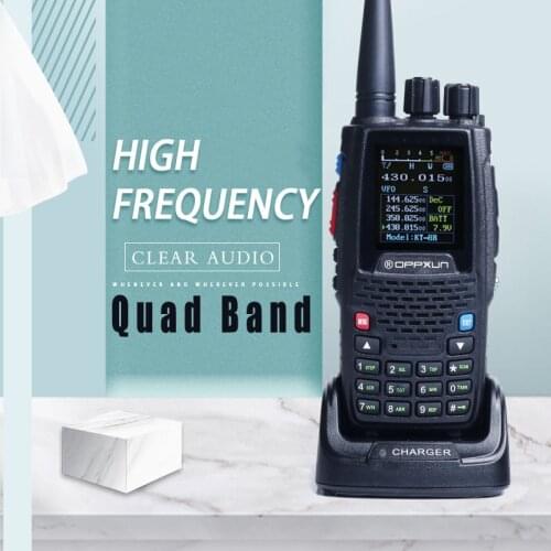 OPPXUN KT-8R KT8R Multi Quad Band Walkie-talkie Digital Display Standby Portable Dual Ham Two Way Cb Radio Encryption Anti Noise