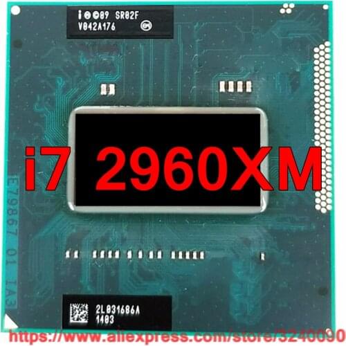 Original lntel Core i7 2960xm SR02F CPU (8M Cache/2.7GHz-3.7GHz/Quad-Core) i7-2960xm Laptop processor free shipping