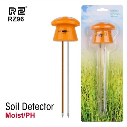 RZ Mini Soil PH Moisture Humidity Measuring PH Meter Soil Moisture Monitor Hygrometer Gardening Plant Farming Moisture Tester