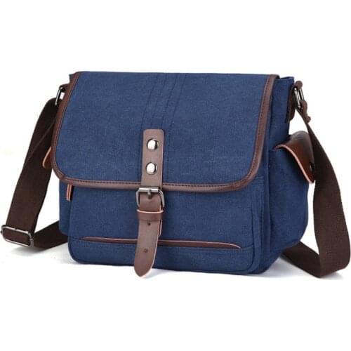 Mens Messenger Bag Crossbody Shoulder Bags for Work Business Waterproof Unisex Canvas Bag Vintage Messenger Bag