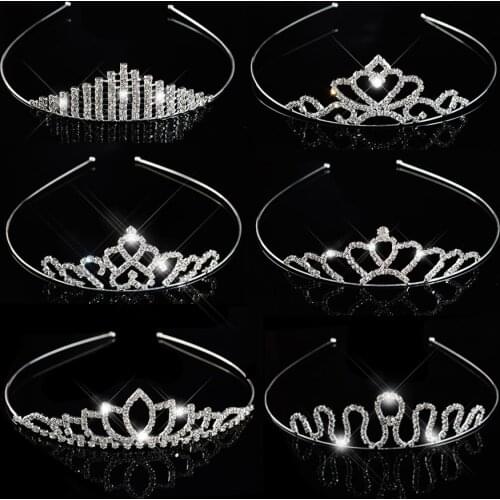 Princess Crown Bride Wedding Headdress Headpieces Hair Jewelry Accessories Tiaras And Crowns for Girls Headband Hair Ornaments
