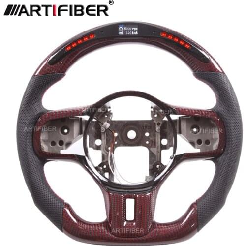 LED Carbon Fiber Steering Wheel for Mitsubishi EVO X