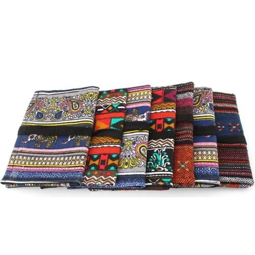 Cloth Cigarette Pouch Smoking Pipe Bag Case Portable Bohemian Style Tobacco Bag With Holder Bag Purse Storage Bag Accessories