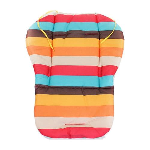Waterproof Baby Stroller Cushion Cover Pad Pram Padding Liner Car Seat Pad Rainbow General Cotton Thick Mat Free Delivery