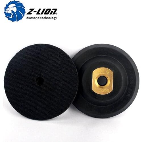 Z-LION 4" 100mm Rubber Backer Pad Copper Joint M14 Or 5/8-11 Professional Polishing Tool Rubber Based Backing Pad Plate Backer