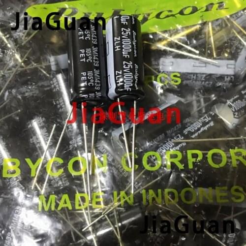 20PCS NEW RUBYCON ZLH 25V1000UF 10X23mm 105 degrees 1000UF/25V high frequency low resistance and long life zlh 1000UF 25V