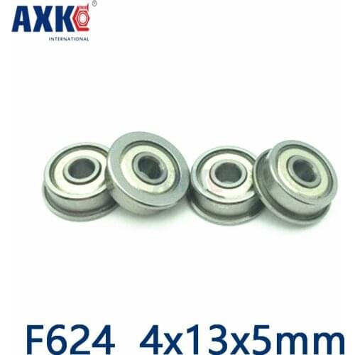 2021 Limited Rolamentos Axk 10pcs F624 F624zz F624z F624-2z 4x13x5 Flange Bearing Miniature Deep Groove Ball Shielded Bearings