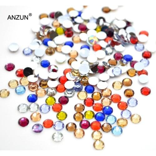 500pcs/1000pcs 2-6mm Flatback Resin Rhinestones DIY Stones Decoration Accessories