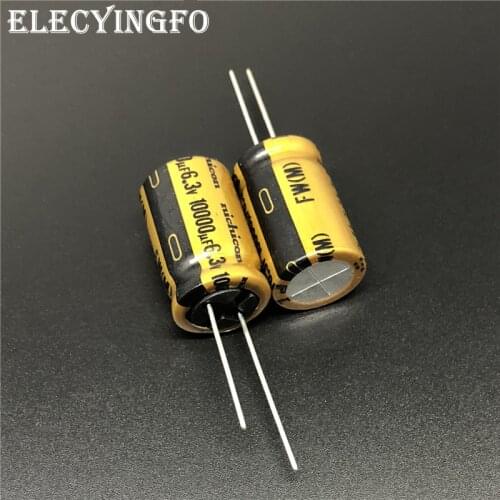 2pcs/10pcs 10000uF 6.3V NICHICON FW Series 16x25mm 6.3V10000uF Audio Aluminum Electrolytic Capacitor