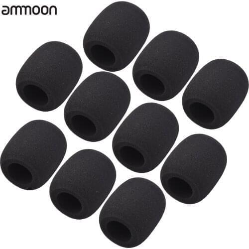 Ammoon 10/5Pcs Microphone Foam Cover Windshield Windscreen Noise Reduction Sponge Mic Cover for Handheld Condenser Microphone