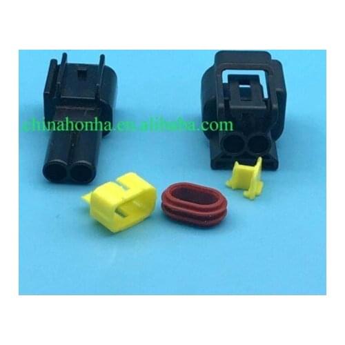 Free shipping 10/50 pcs 2 Pin/way waterproof Ignition Coil Female And Male Auto wire harness Connector for