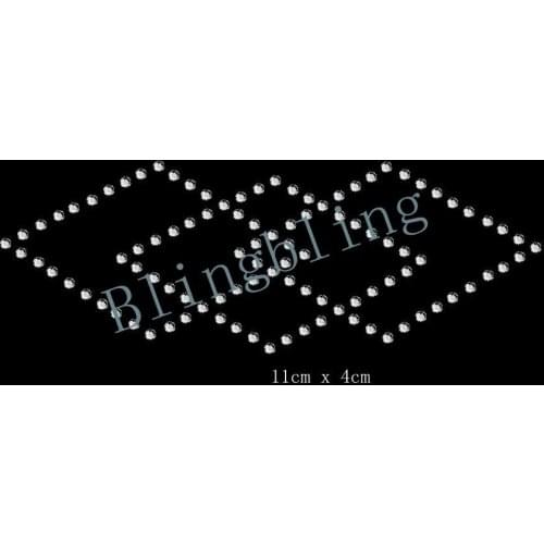 Free shipping Border Iron On Rhinestone Transfer Crystal Hotflix t-shirt applique