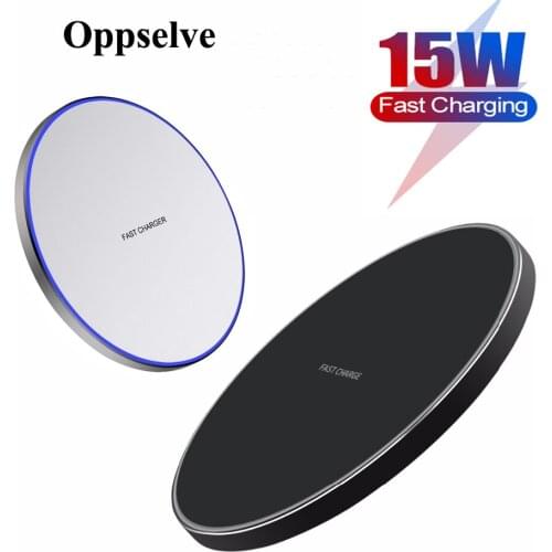 15W Qi Wireless Charger For iPhone 12 11 Pro Xs X Xr Max 8 LED Indicator Fast Wireless Charge Pad For Samsung Huawei Xiaomi 11
