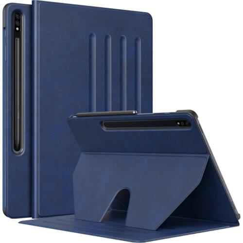 Tablet Case for Samsung Galaxy Tab S7 Plus 2020,Slim Cover Shell Case with Auto-Wake/Sleep & Multi-Angle Stand For S7 Plus 12.4"