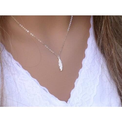 Long Leaf Necklace Nature Tree Pot Leaf necklaces Fallen Feather Leaves Necklace Vine Olive Necklace Grass plant charm jewelry