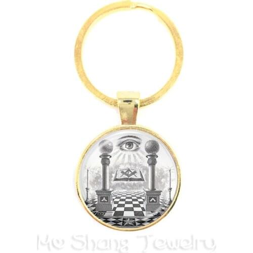 Egypt Pyramid Annuit Coeptis Eye of Providence Masonic Sign Keychains Sacred Geometry Llluminati Keyring Gift For Friends