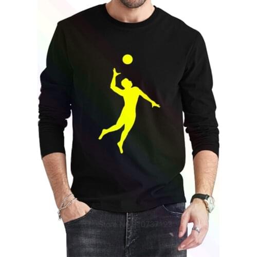 Evolution of Volleyballs Logo Classic Black T-Shirt 2021 Newest Summer Mens Long Sleeve Popular Tees Shirt Tops Novel Unisex