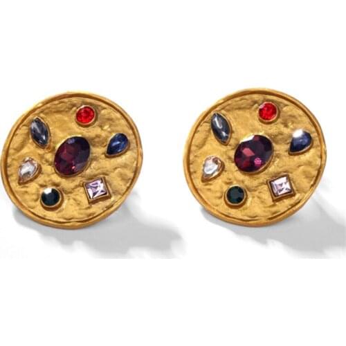 Hypoallergenic Crystal Earrings for Women hyperbole punk style earring queen of clubs