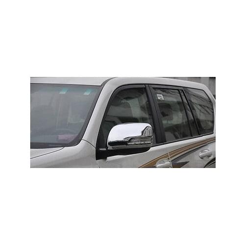 Chrome Rearview Side Door Mirrors Cover Trim For Toyota Prado FJ150 2010-2018