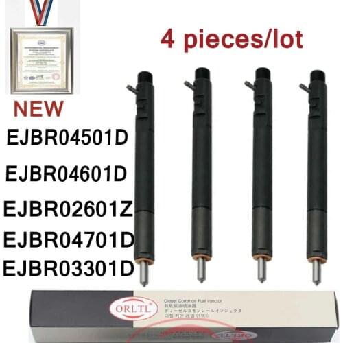 4PC Diesel Fuel Injector EJBR04501D EJBR03301D EJBR04601D EJBR02601Z EJBR04701D A6640170121 For Delphi SSANGYONG Euro 3
