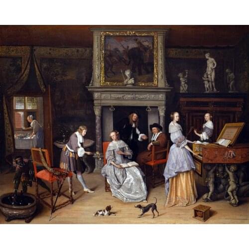 Classical figurative painting canvas portrait art poster picture court painting family noble lady modern decorative art