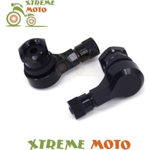 2pcs Universal Motorcycle Aluminum Wheels Tire Tyre Valve Stems Caps 90 Degree For Kawasaki Ninja ZX10R ZX9R ZX6R ZZR Z750 ER6f