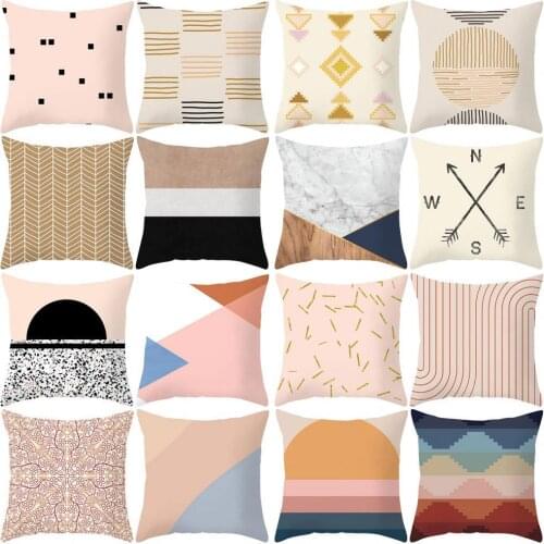 Lines Abstract Printing Square Pillow Case Bed Sofa Accessories Cushion Cover