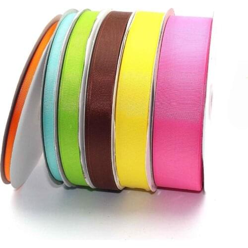 6-38mm 5 Yards Pure Color Whorl Grosgrain Ribbons Wedding Festival Party Decorations Bow Craft Card Gifts Wrapping Supplies DIY