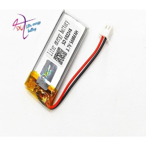 JST XH 2.54mm 602248 3.7V 560MAH 602050 Lithium Polymer LiPo Rechargeable Battery For Mp3 headphone PAD DVD bluetooth camera